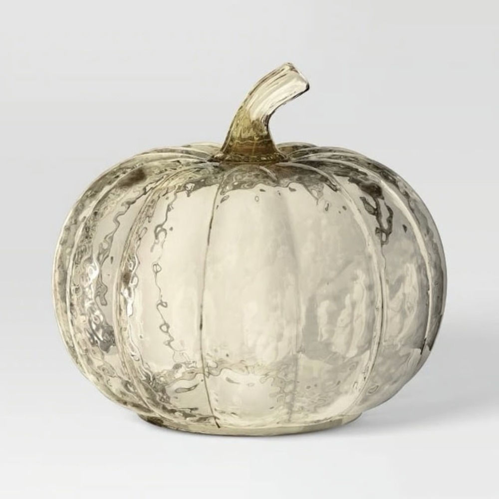 Large Glass Pumpkin Figurine Champagne - Threshold, Target Fall 2024